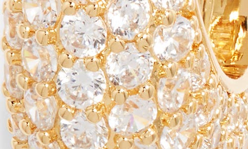 Nordstrom Cubic Zirconia Pavé Oval Hoop Earrings In Gold