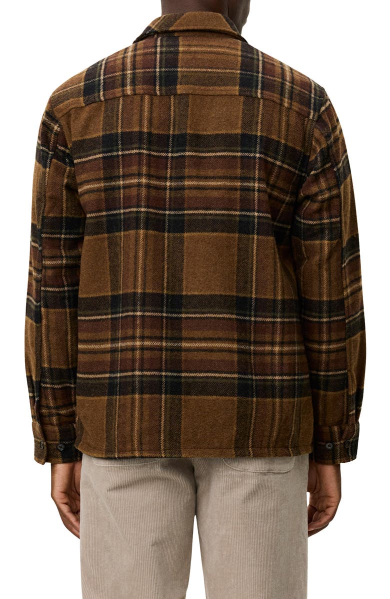Les Deux Kaleb Check Wool Blend Overshirt, Alternate, color, Monks Robe