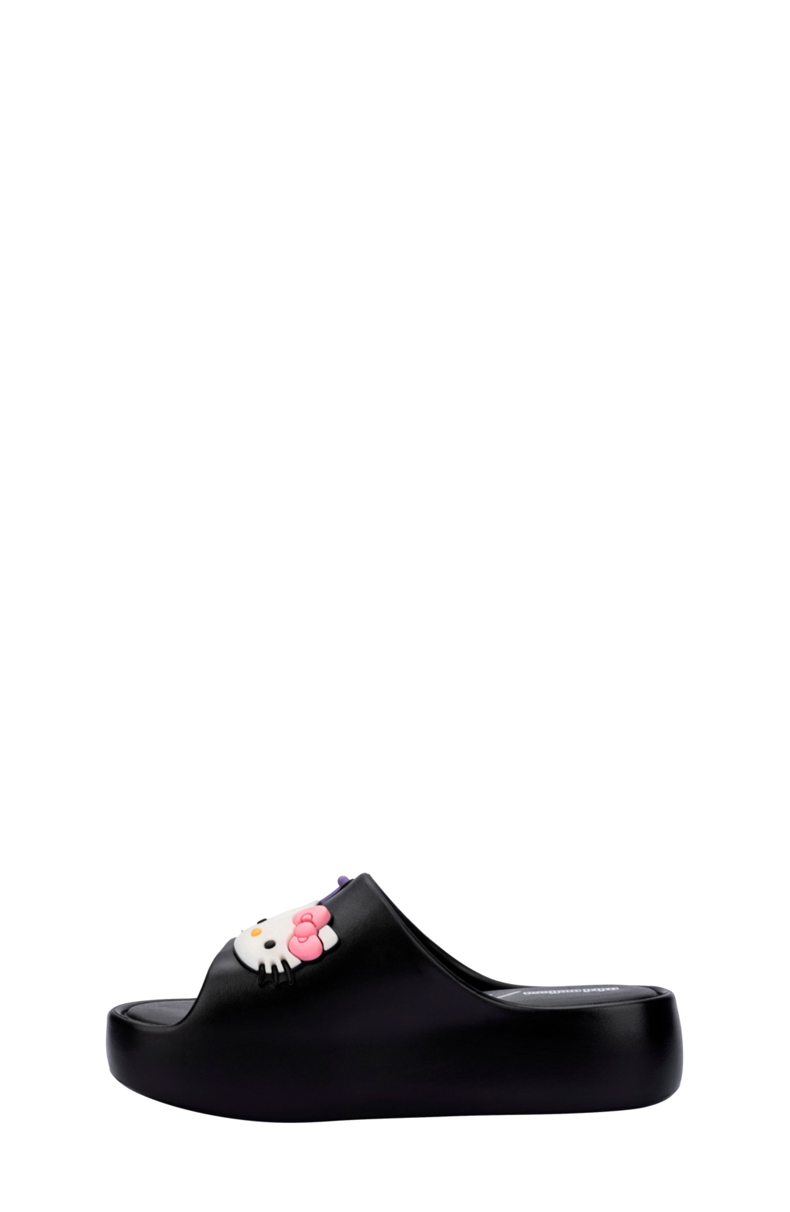 Mini Melissa x Sanrio Kids' Free Platform Slide Sandal, Alternate, color, Black