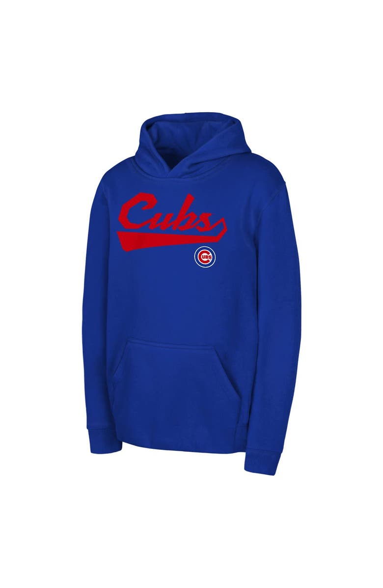 Outerstuff Youth Royal Chicago Cubs Tailor Made Fleece Pullover Hoodie, Alternate, color, 