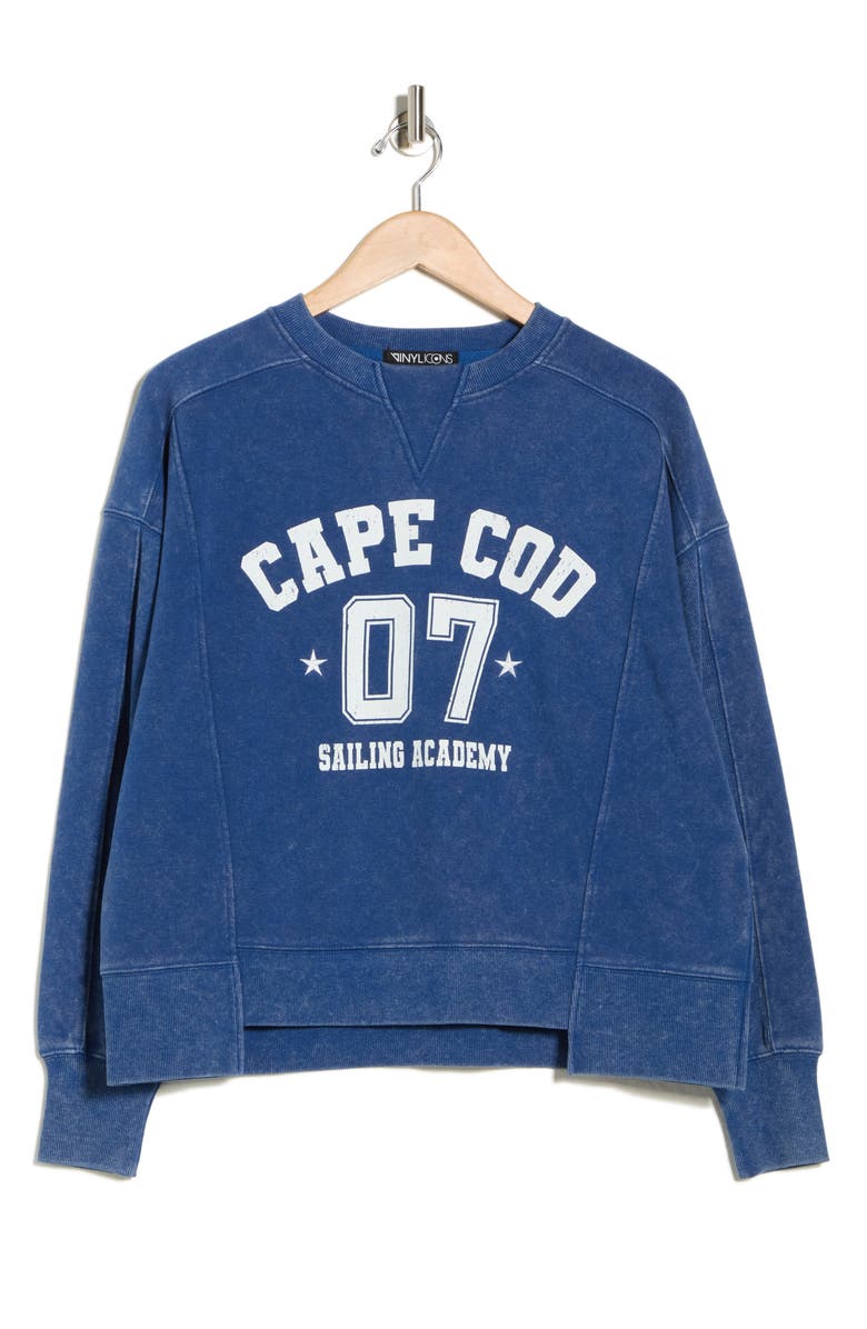 Vinyl Icons Cape Cod Sailing Sweatshirt, Alternate, color, Navy