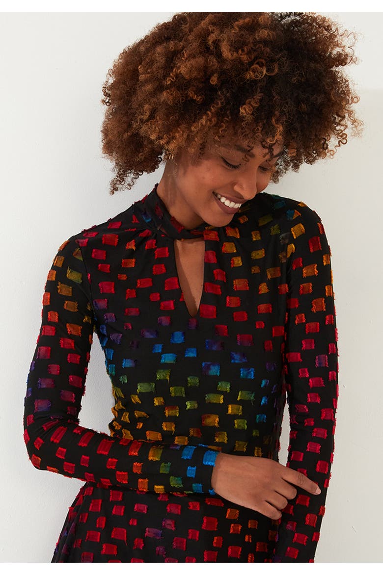 Sharkbite Keyhole Burnout Tunic, Alternate, color, MULTICOLOR ABSTRACT GEO