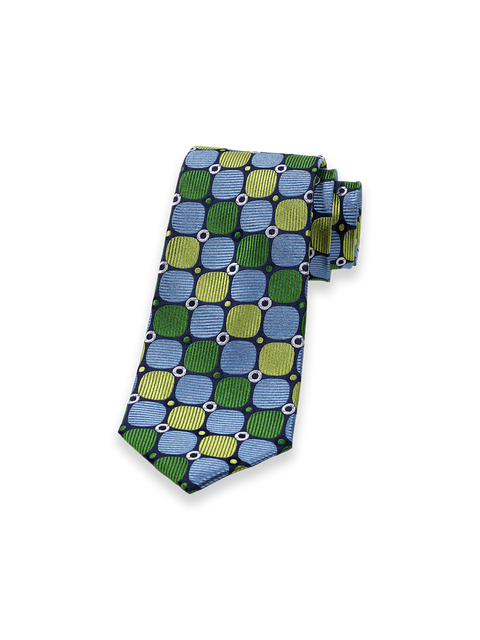 Patterned Woven Silk Tie