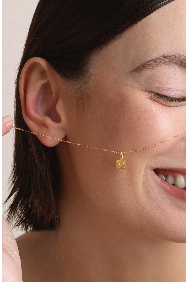 Envelope Mini Charm, Alternate, color, 10K YELLOW GOLD