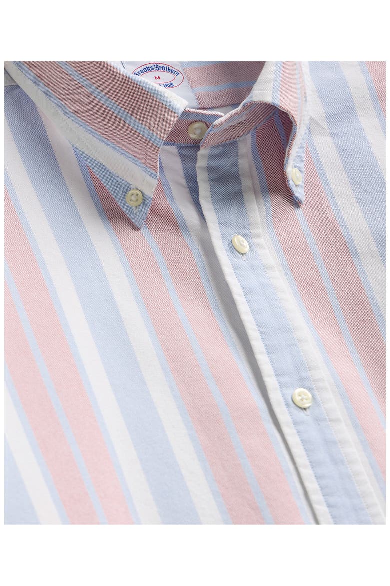 Stripe Oxford Cotton Button-Down Shirt, Alternate, color, BAROQUE ROSE BOLD STRIPE