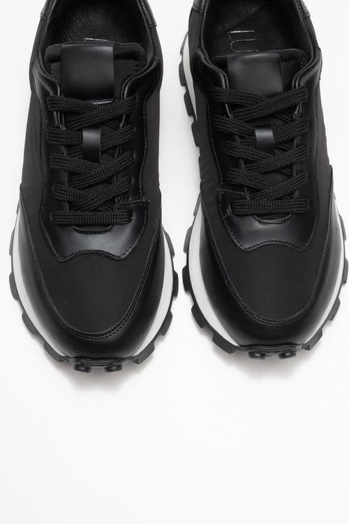 Forever & Always Shoes Amanda Leather Sneakers In Black