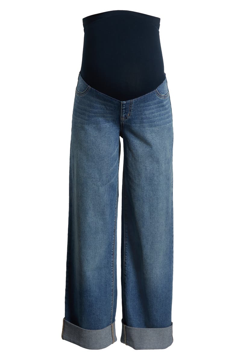 1822 Denim Over the Bump Wide Leg Maternity Jeans, Alternate, color, 