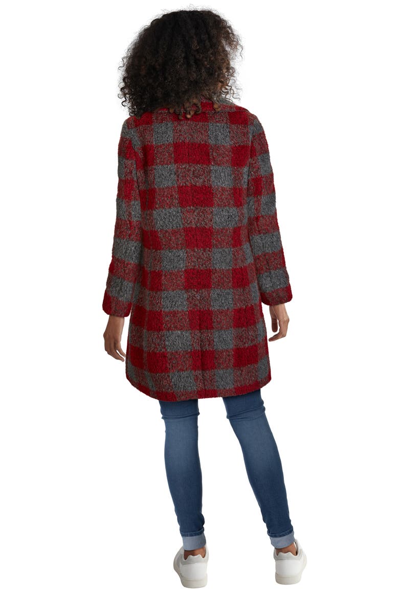 Check Coat, Alternate, color, RED/ CHARCOAL