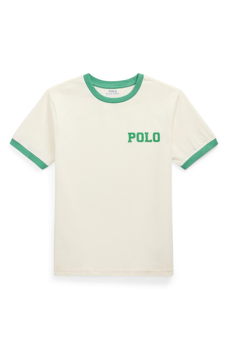 Polo Ralph Lauren Kids' Logo Appliqué Ringer T-Shirt, Main, color, 