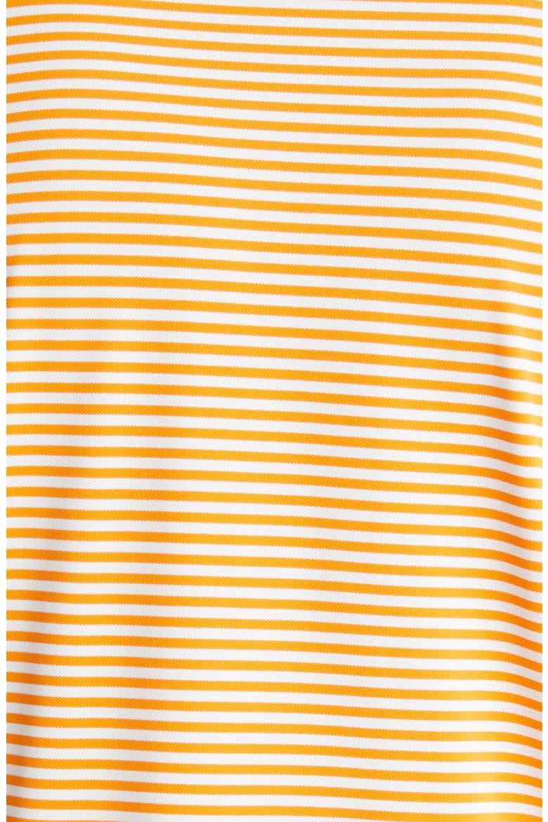 Virtue Piqué Stripe Recycled Blend Polo, Alternate, color, ORANGE BURST