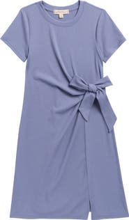 Walking on Sunshine Kids' Side Tie T-Shirt Dress
