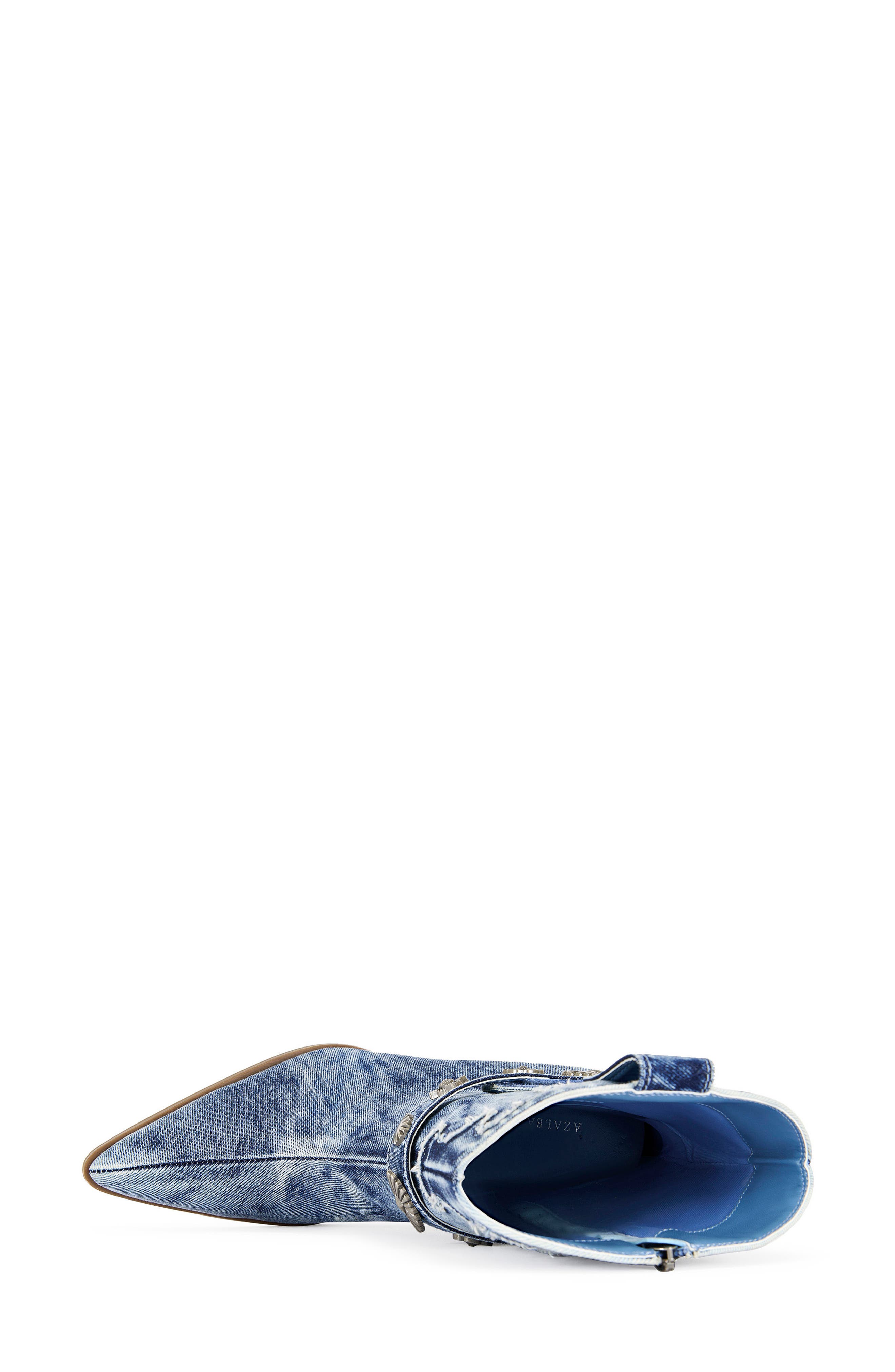 AZALEA WANG Neith Western Boot, Alternate, color, Denim