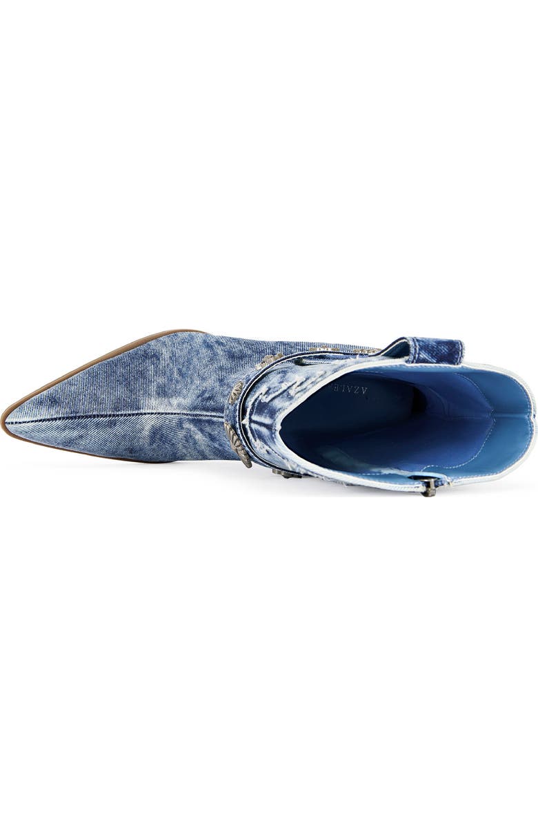 AZALEA WANG Neith Western Boot, Alternate, color, Denim