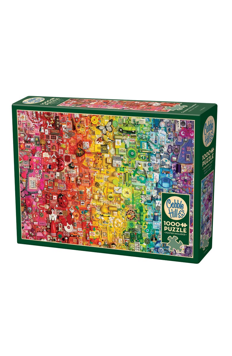 Cobble Hill 1000 Piece Puzzle Colourful Rainbow, Main, color, Multicolored