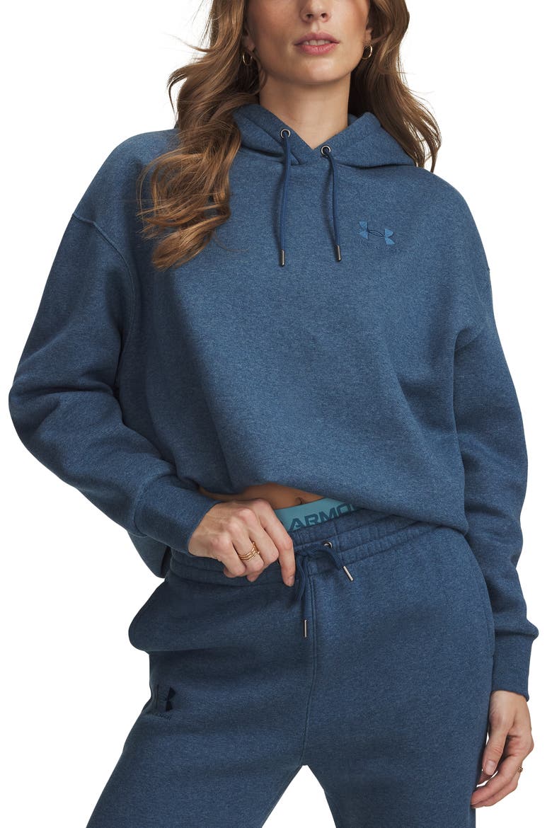 Icon Fleece Hoodie, Main, color, WHAM BLUE LIGHT HEATHER
