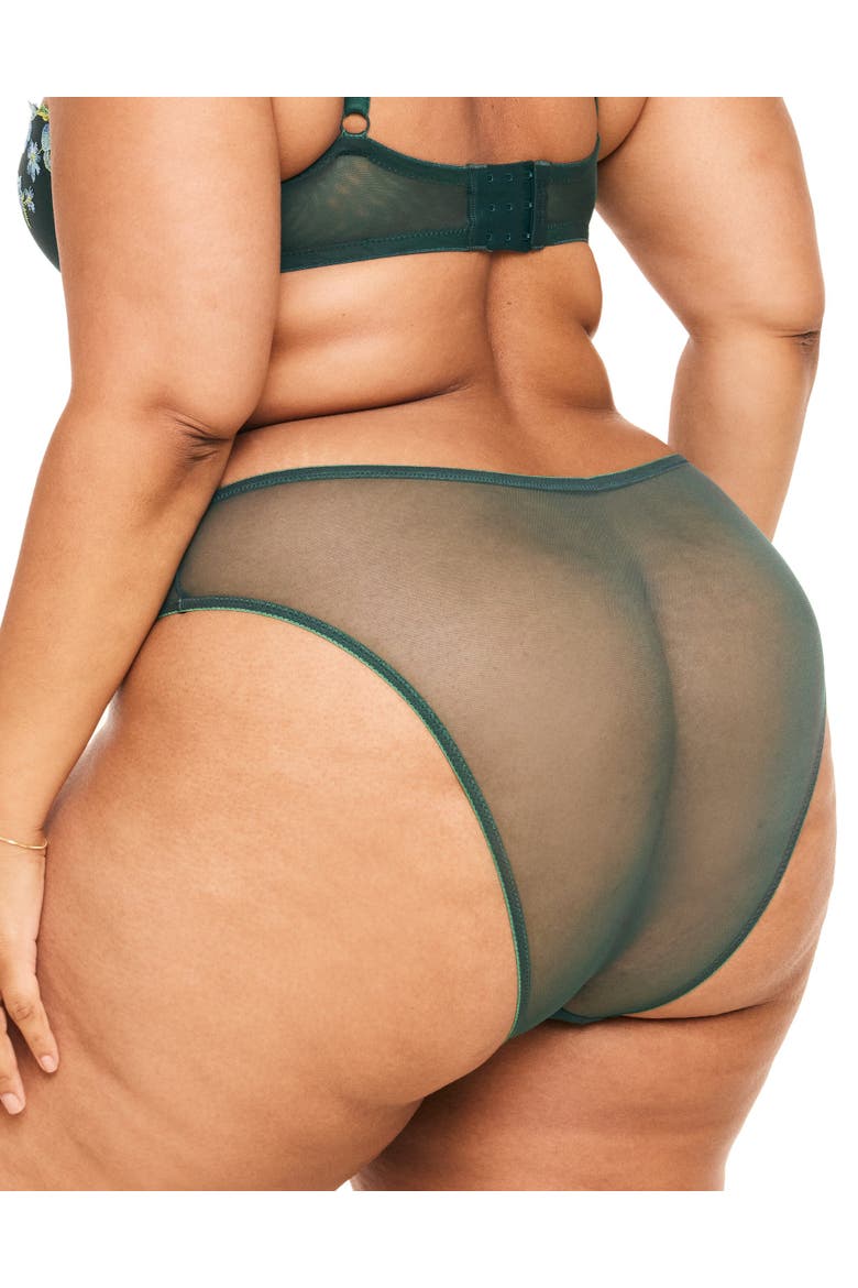 Daphne Bikini Panties, Alternate, color, Floral green