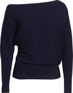 Reiss Lorna Off the Shoulder Rib Sweater
