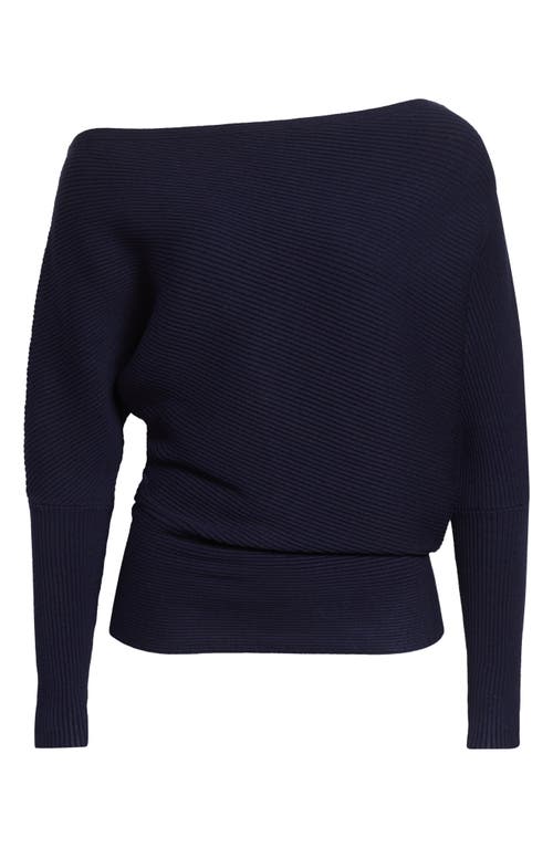 REISS REISS LORNA OFF THE SHOULDER RIB SWEATER