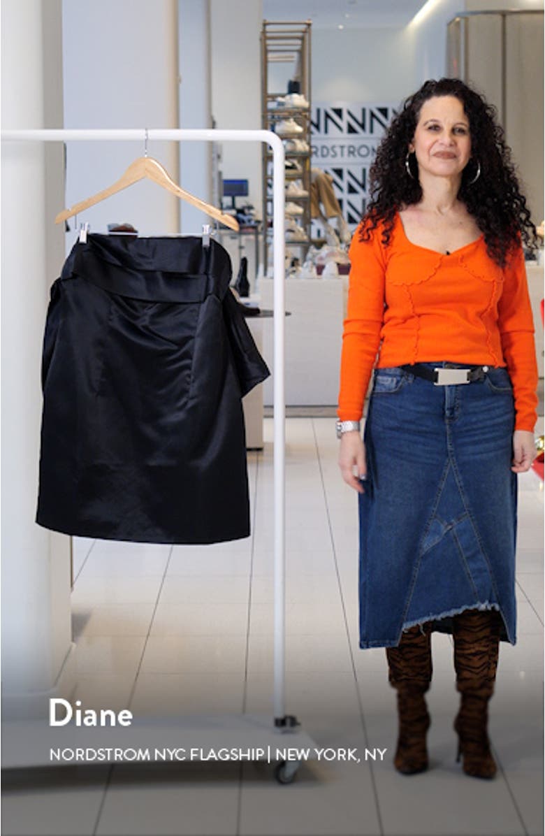 Nisha Off the Shoulder Satin Minidress, sales video thumbnail