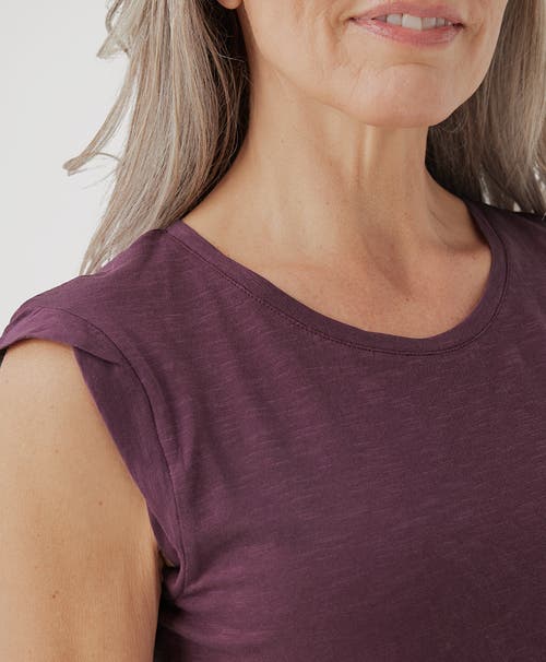 Pact Organic Featherweight Slub Muscle Tee In Blue