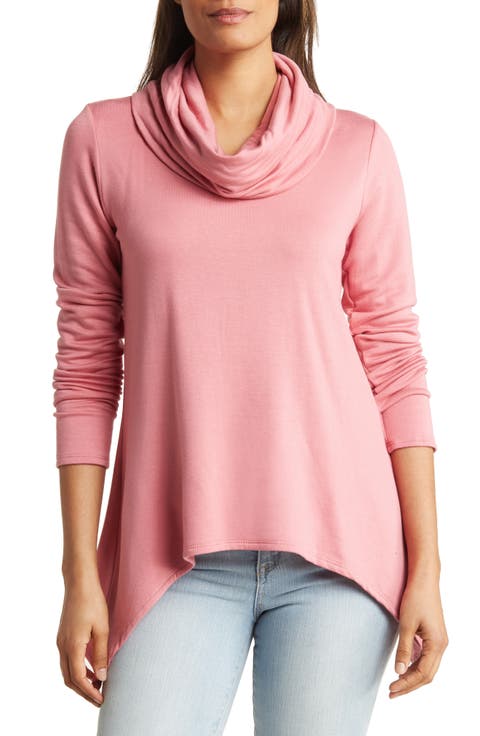 Cowl Neck Swing Hem Sweater