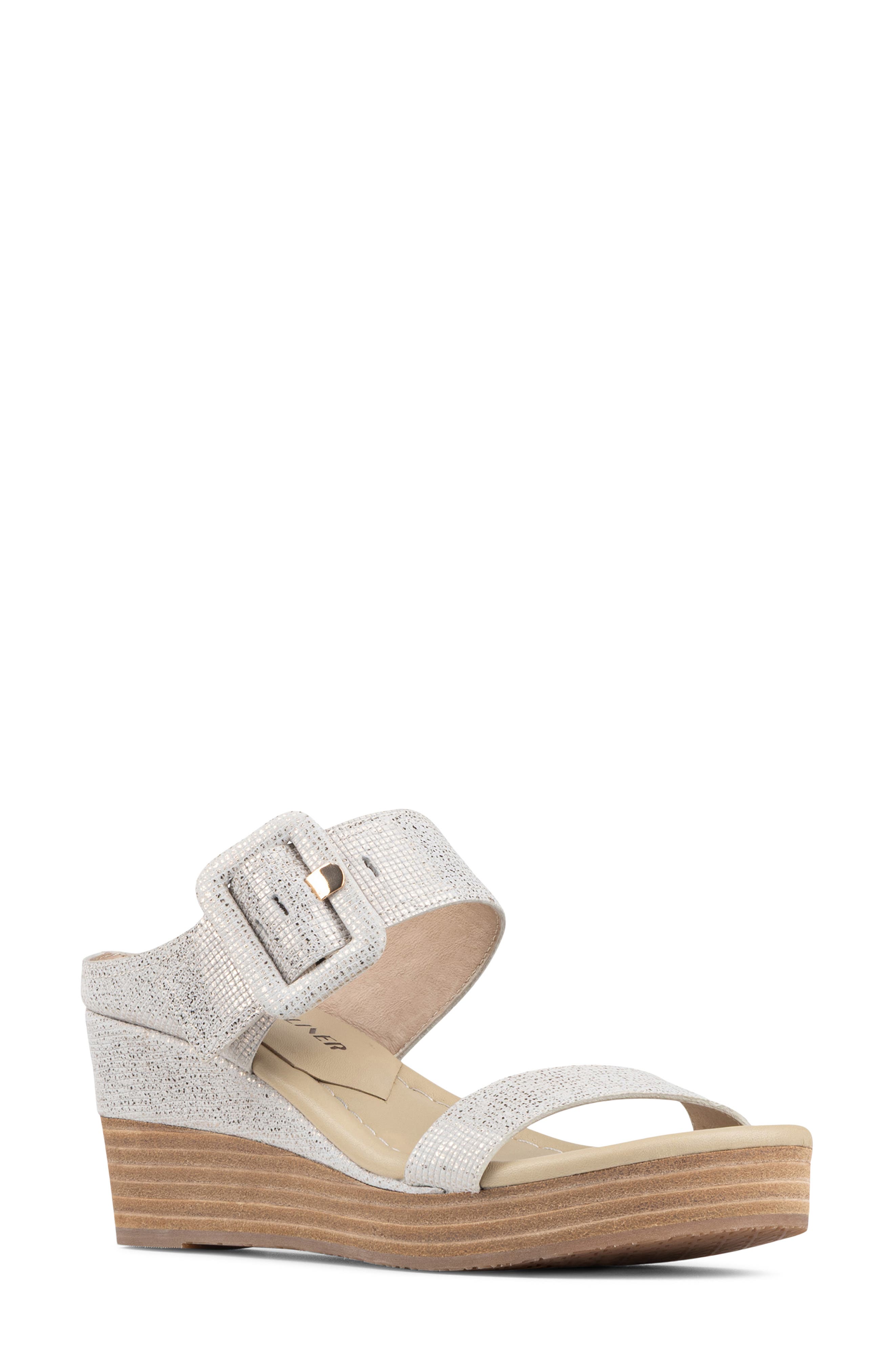 Donald Pliner Gizelle Platform Wedge Sandal, Main, color, Platinum