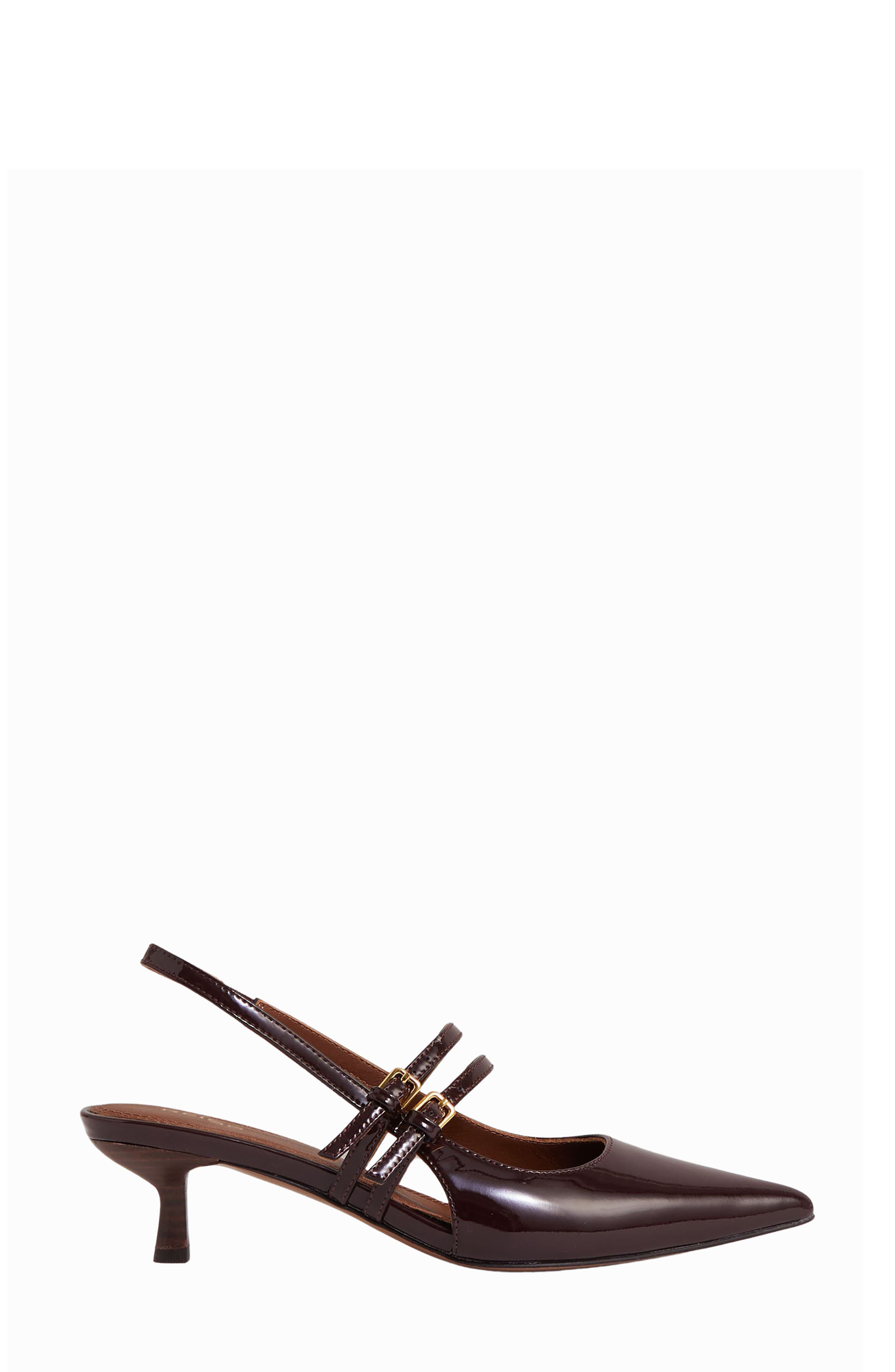 Reiss Isla Pointed Toe Slingback Sandal, Alternate, color, Oxblood