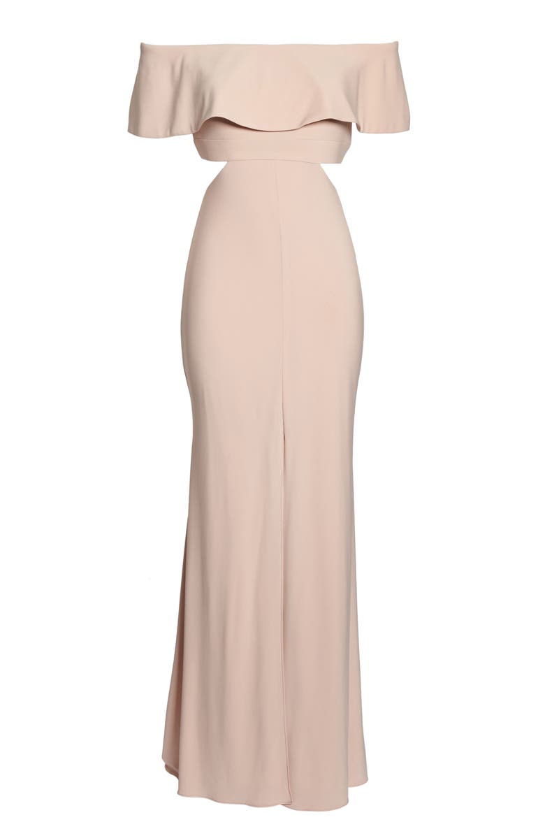 Xscape Evenings Xscape Jersey Popover Gown, Alternate, color, 