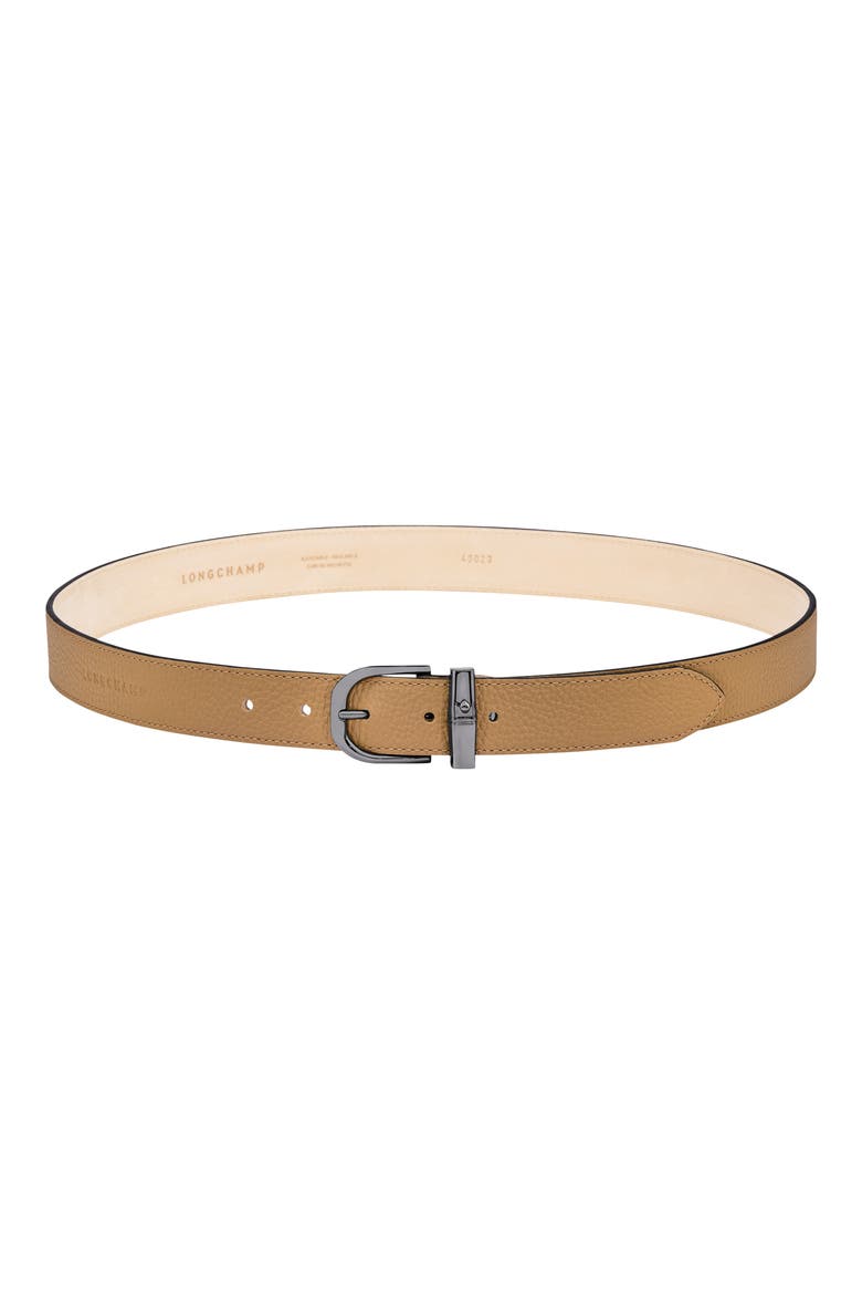 Essential Leather Belt, Main, color, FAWN