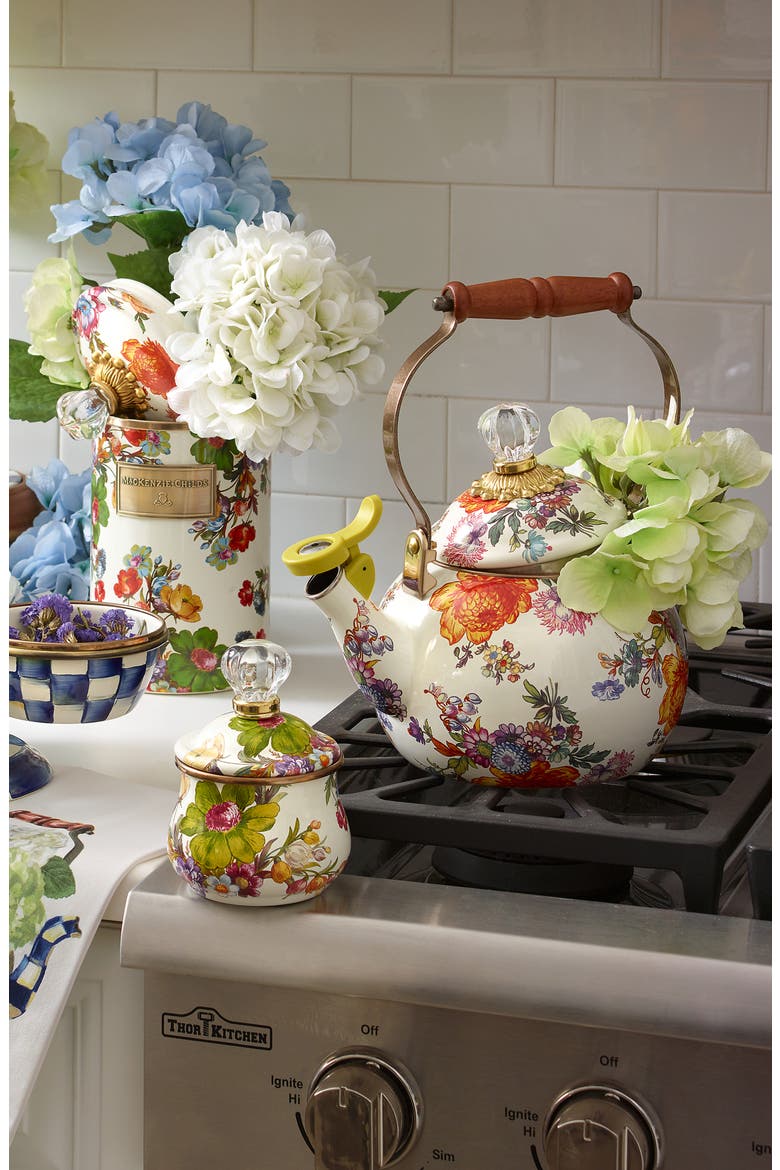 Flower Market Whistling Tea Kettle, Alternate, color, FLORAL MULTI