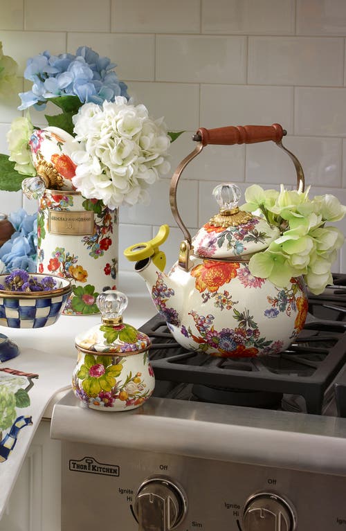 Mackenzie-childs Mackenzie Childs Flower Market Whistling Tea Kettle In Multi