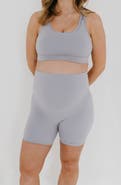 AXK Women's Athletic Maternity Bike Shorts with Supportive Belly Band