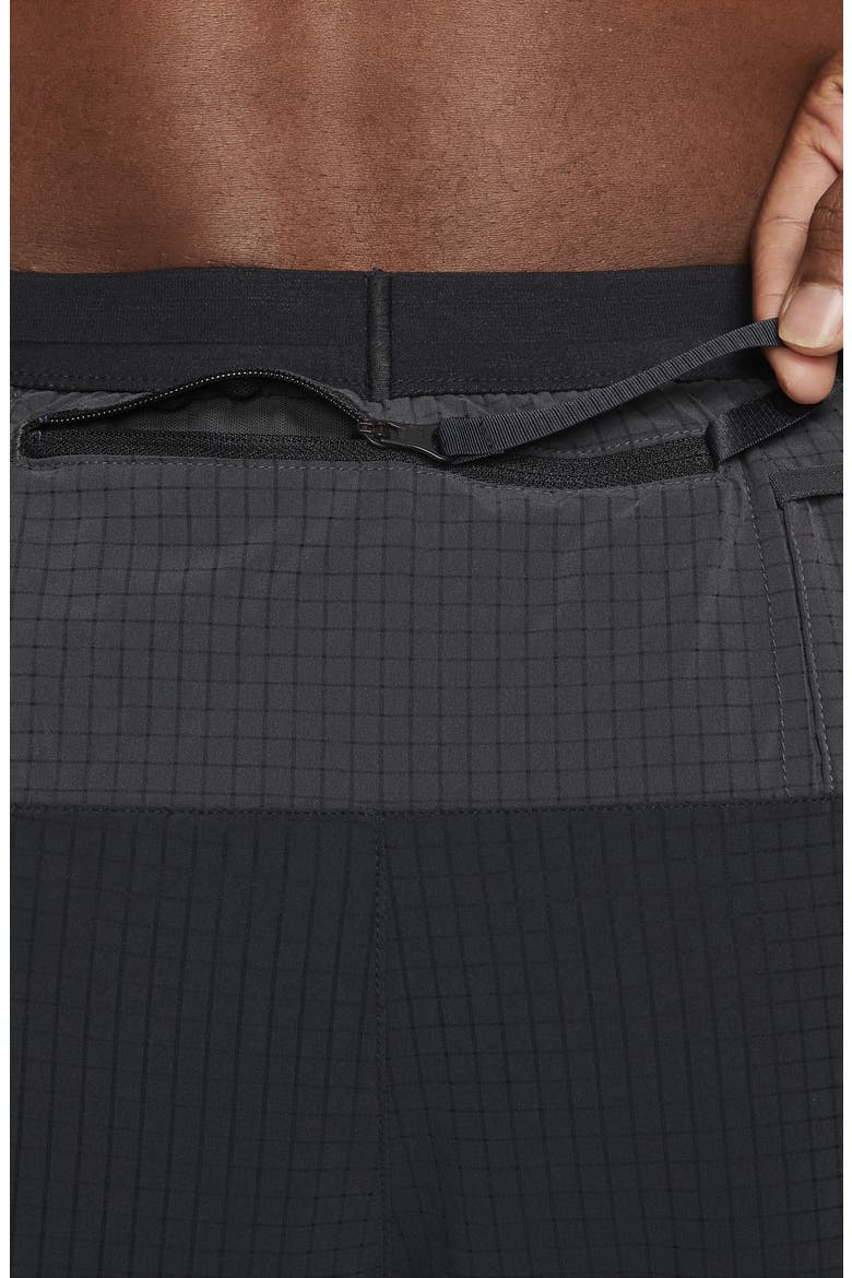 Dri-FIT Flex Stride Trail Running Shorts, Alternate, color, BLACK/ DARK SMOKE GREY/ WHITE