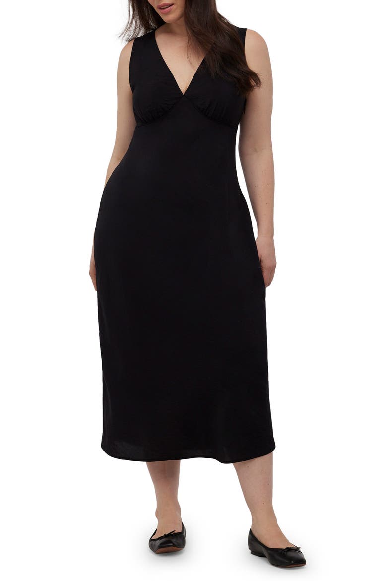 The Ariana Midi Dress, Main, color, TRUE BLACK