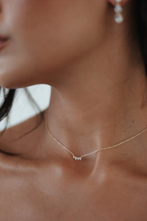 Untamed Petals Annie Crystal Necklace In Gold