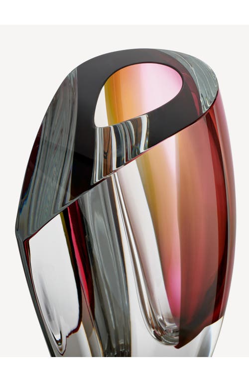 Kosta Boda Mirage Medium Vase In Red/orange Multi