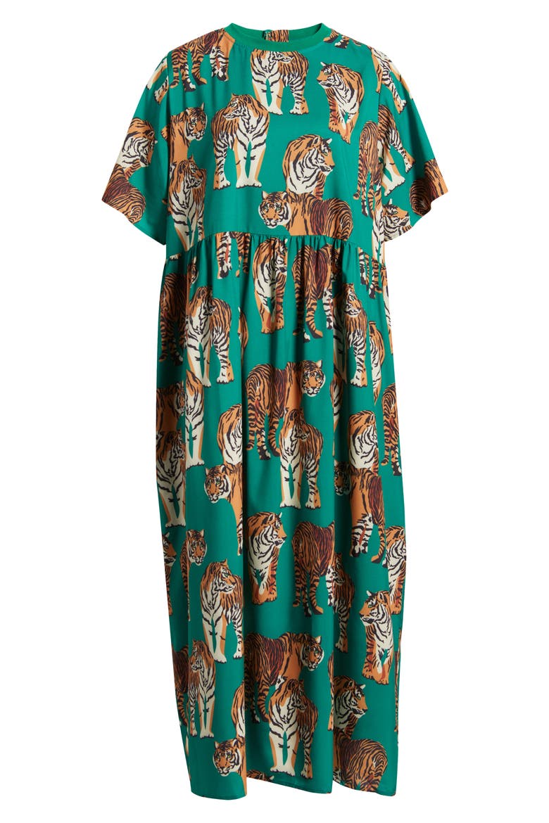 Never Too Much Oversize Short Sleeve Dress, Alternate, color, TIGER TALES