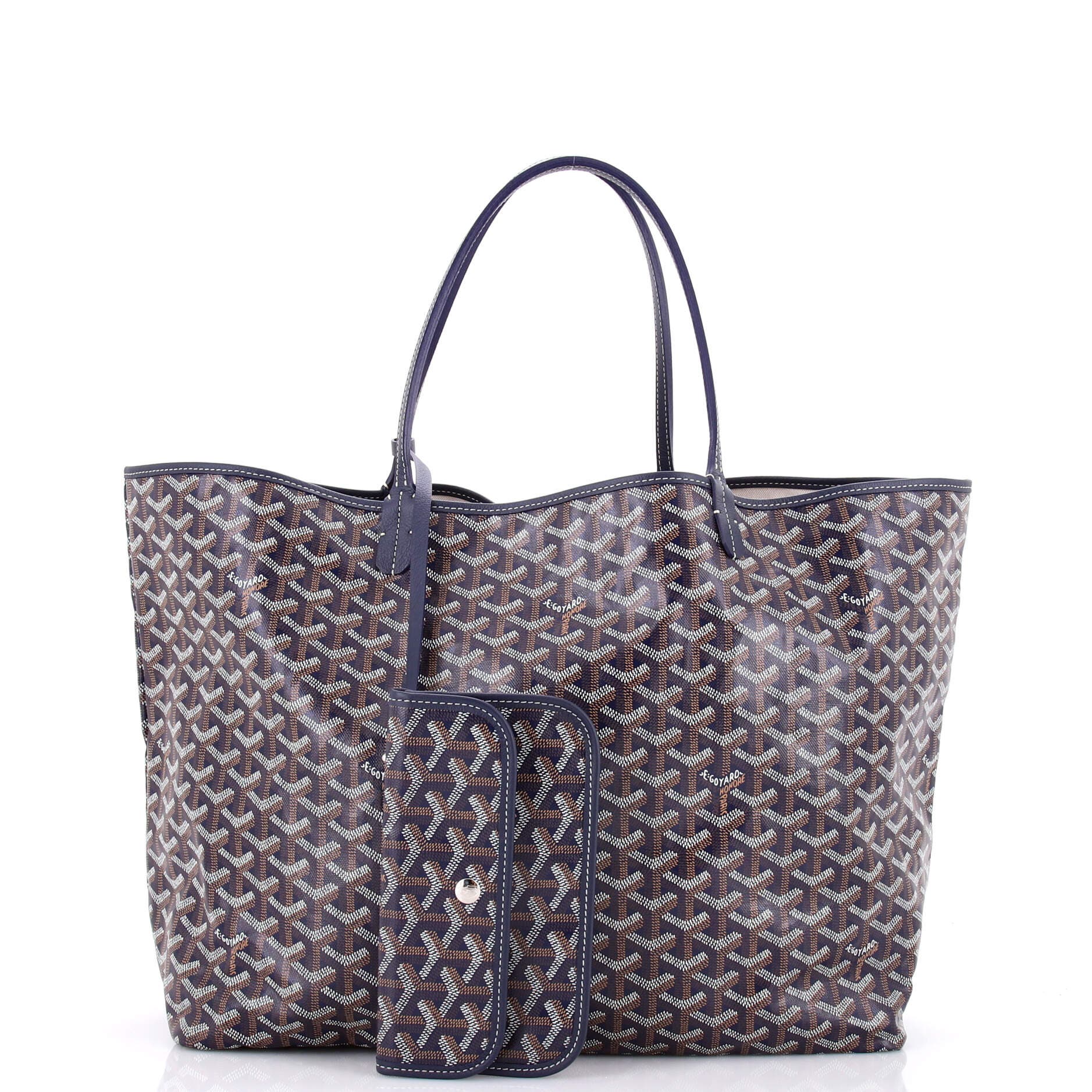 Pre-Owned Goyard Saint Louis Tote Coated Canvas GM, Alternate, color, Blue