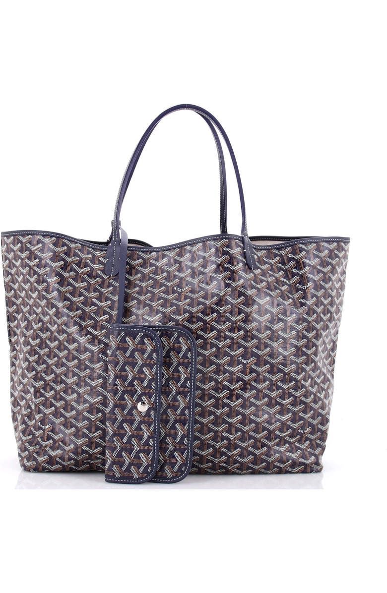 Pre-Owned Goyard Saint Louis Tote Coated Canvas GM, Alternate, color, Blue