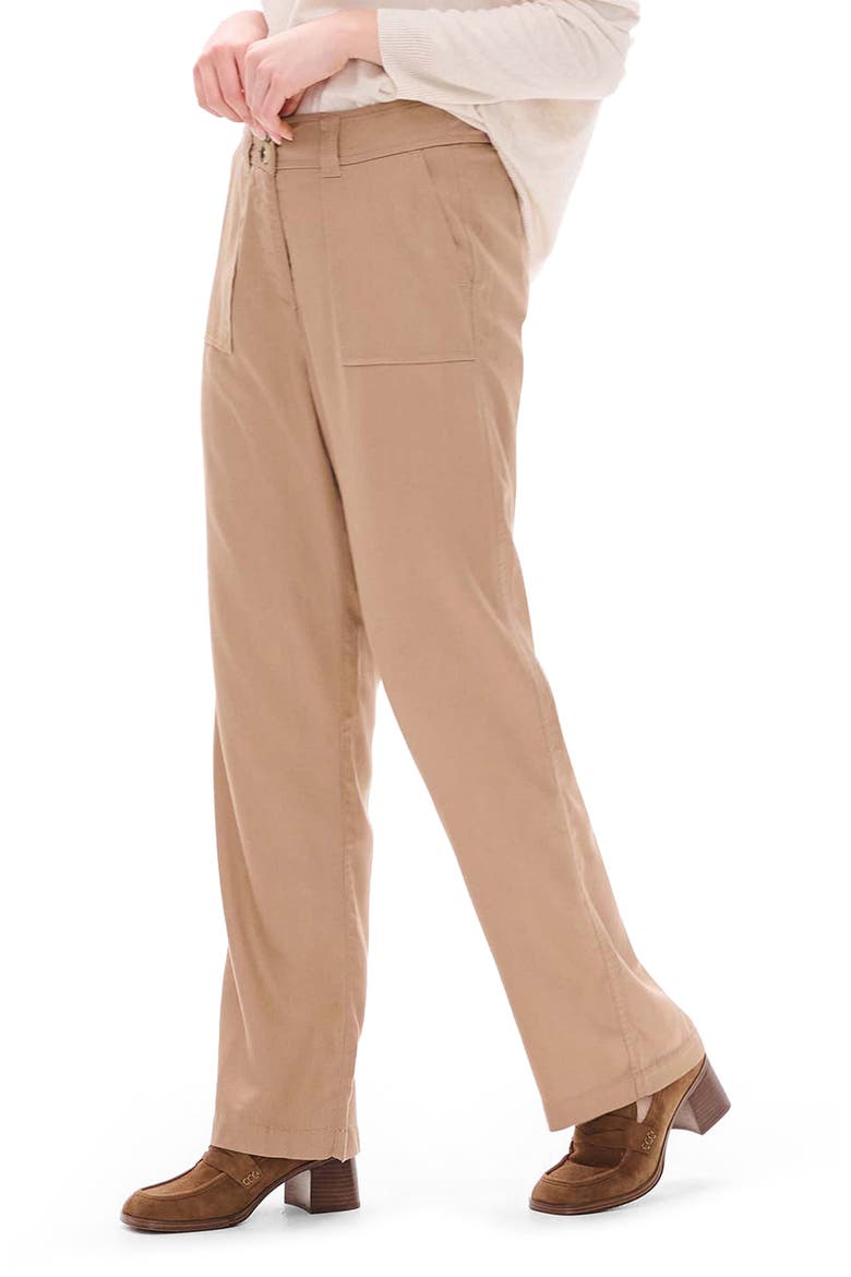 Wide Leg Tencel Lyocell Pants, Alternate, color, BURRO