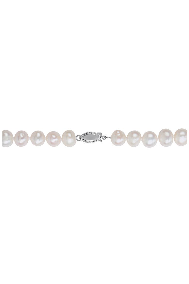 8-9mm Cultured Freshwater Pearl Necklace, Alternate, color, WHITE