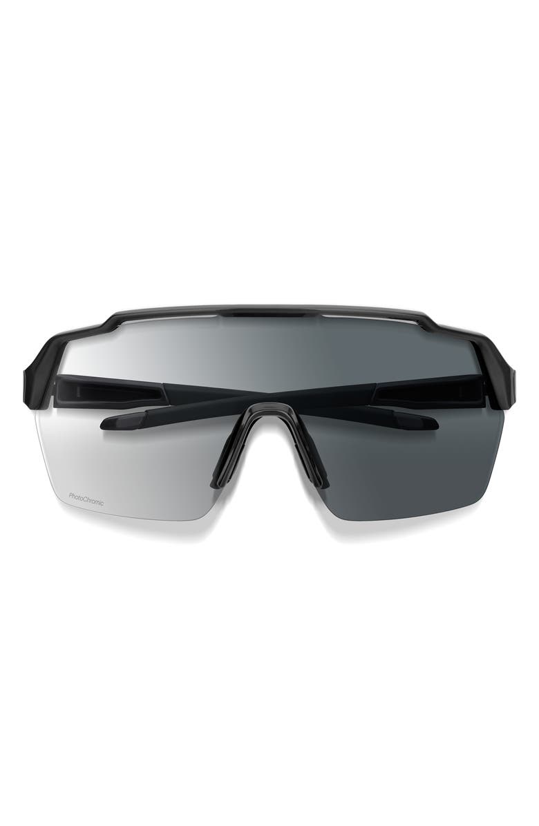 Smith Shift Split MAG<sup>™</sup> 142mm Shield Sunglasses, Main, color, Black / Clear To Gray