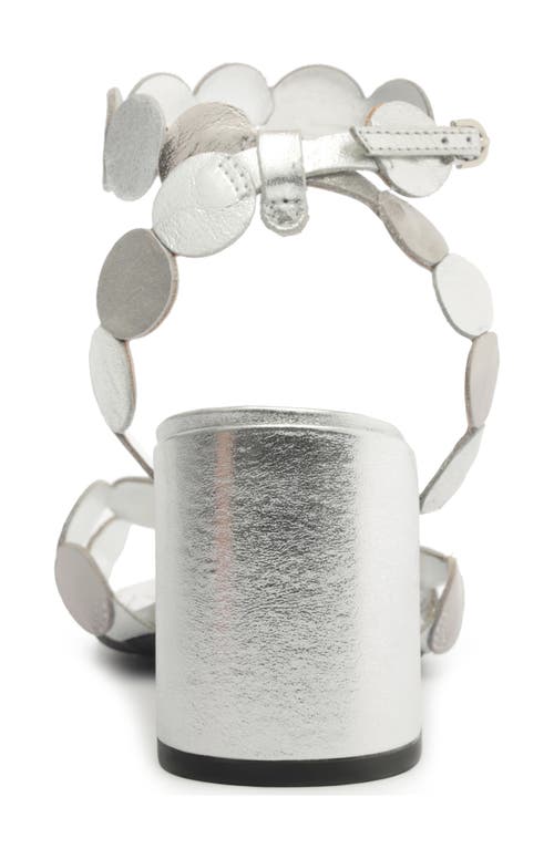 Arezzo Harmony Ankle Strap Sandal In Silver