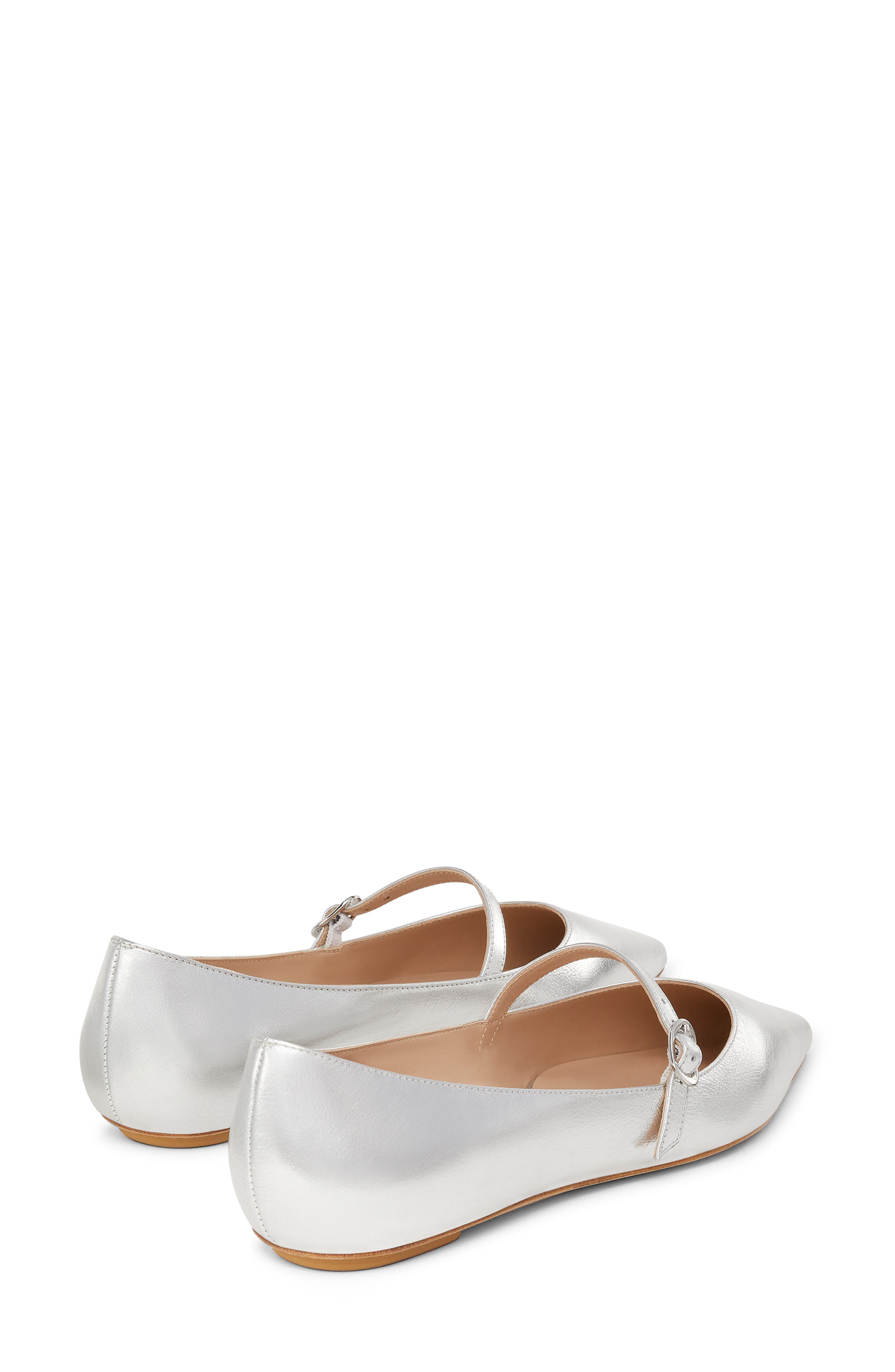 Emilia Mary Jane Flat, Alternate, color, SILVER/SILVER