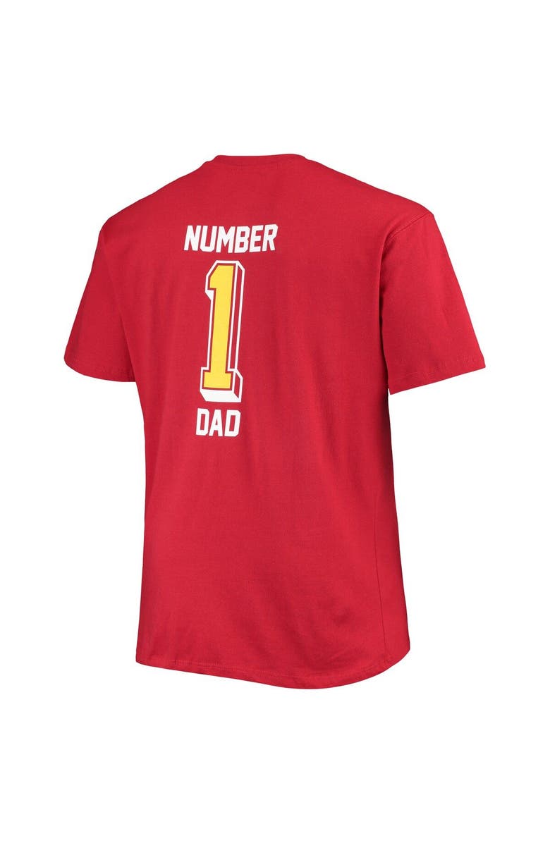 FANATICS Men's Fanatics Branded Cardinal Arizona Cardinals Big & Tall #1 Dad 2-Hit T-Shirt, Alternate, color, Cardinal