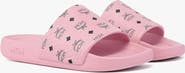 MCM Women's Monogram Print Rubber Slides