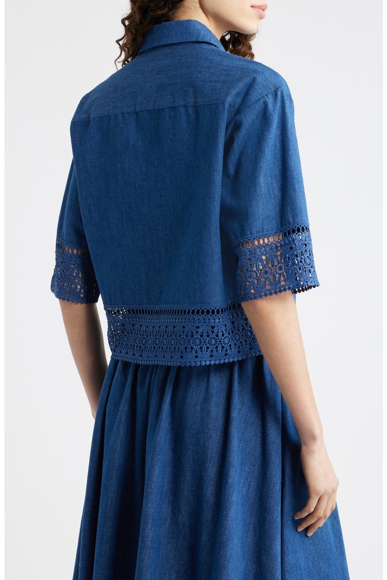 The Laylee Denim Shirt, Alternate, color, DARK DENIM