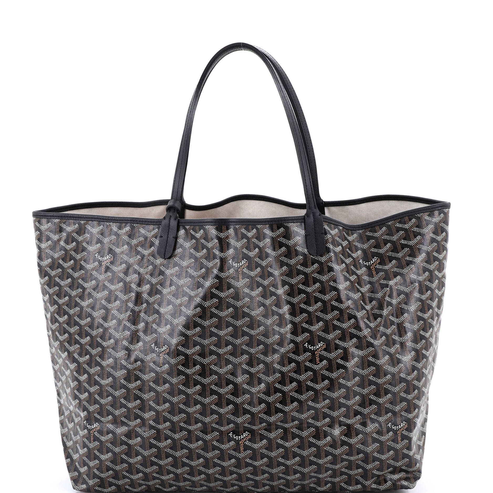 Pre-Owned Goyard Saint Louis Tote Coated Canvas GM, Main, color, Black