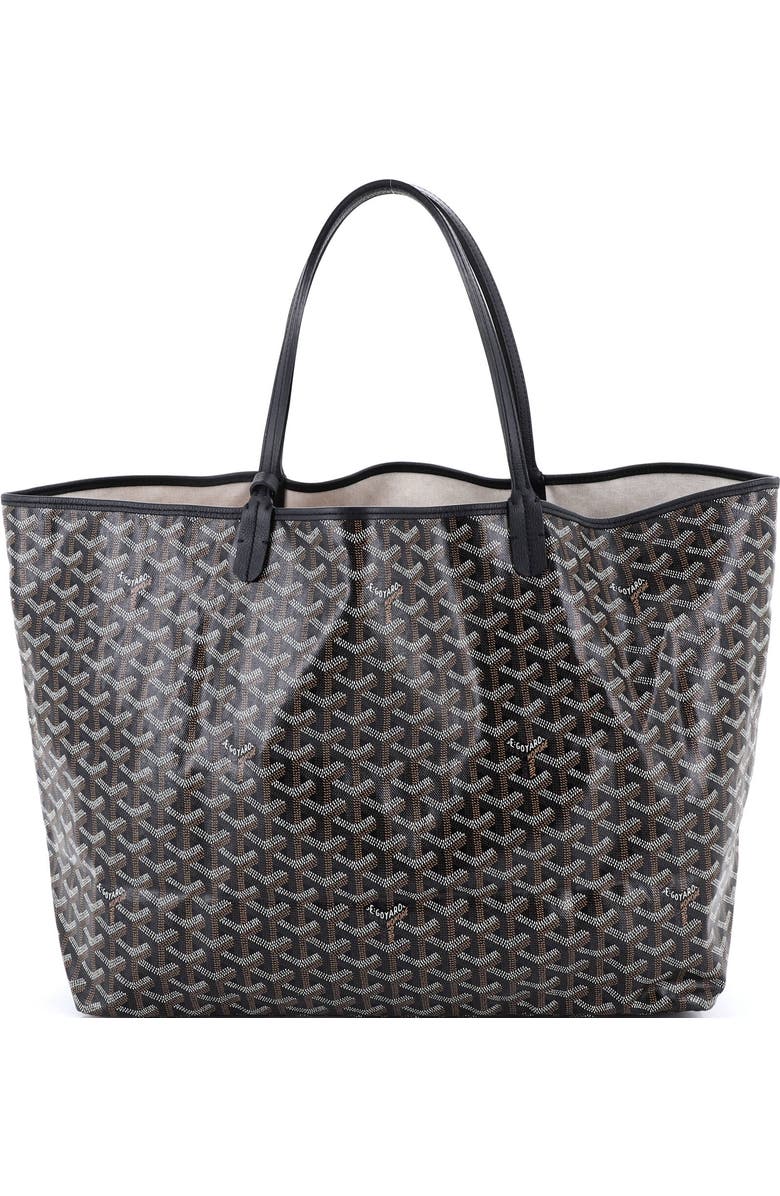Pre-Owned Goyard Saint Louis Tote Coated Canvas GM, Main, color, Black