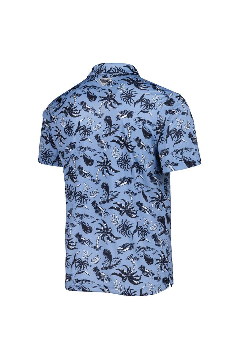 Men's Columbia Carolina Blue North Carolina Tar Heels Super Terminal Tackle Omni-Shade Polo, Alternate, color, Blue